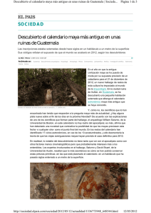 SOCIEDAD Descubierto el calendario maya más antiguo en unas