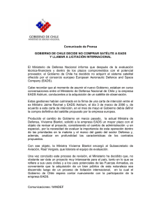 Comunicado de Prensa GOBIERNO DE CHILE DECIDE NO