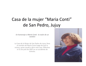 Casa de la mujer “Maria Conti” de San Pedro, Jujuy