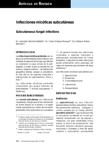 Infecciones micóticas subcutáneas - Universidad Nacional Mayor de