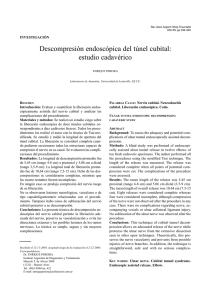 Descompresión endoscópica del túnel cubital: estudio cadavérico