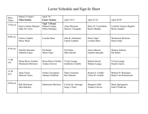 Lector Schedule and Sign-In Sheet