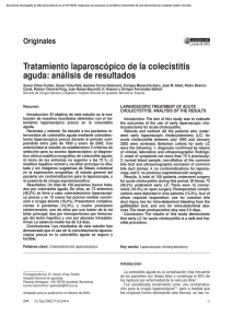 Tratamiento laparoscópico de la colecistitis aguda: análisis de