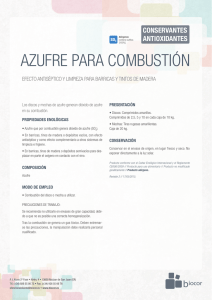 azufre combustion