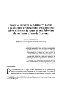 "Elegir al enemigo" de Salazar y Torrres y su discurso primogénito