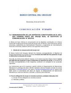 comunicaci ó nn°2016/074 - Banco Central del Uruguay