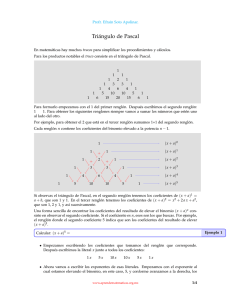 Triángulo de Pascal - Aprende Matemáticas