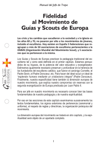Fidelidad al Movimiento de Guías y Scouts de Europa