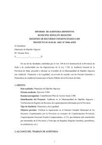 informe de auditoria definitivo municipio hipolito irigoyen registro de