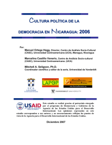 cultura política de la democracia en nicaragua