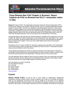 Press Release New IVAC Chapter in Broward / Nuevo Capitulo de