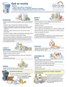 Recycling and Setout Reference Sheet