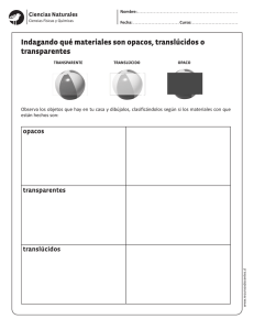 Indagando qué materiales son opacos, translúcidos o transparentes