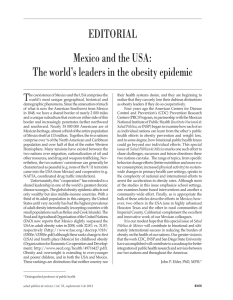Mexico and the USA: The world`s leaders in the obesity epidemic