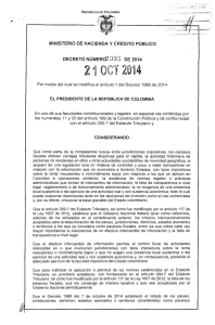 Decreto 2095 de 21 de Octubre de 2014