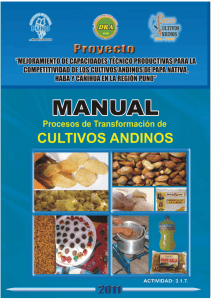 Manual: Procesos de transformación de cultivos andinos