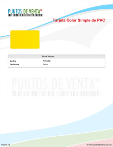 Tarjeta Color Simple de PVC