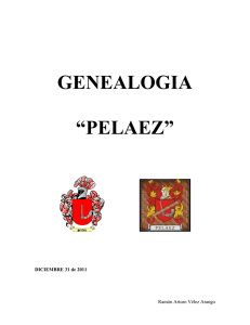 GENEALOGIA “PELAEZ” - Ramón Arturo Vélez Arango (QEPD)