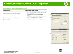 HP LaserJet P1000 and P1500 Series - Print on different page sizes