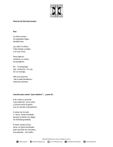 Poemas de Elsa Bornemann Hoy La vida es breve. Un parpadeo