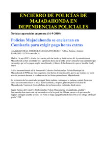ENCIERRO DE POLICÍAS DE MAJADAHONDA EN