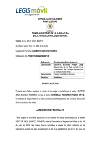 REPÚBLICA DE COLOMBIA RAMA JUDICIAL CONSEJO