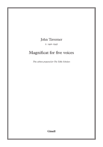 Magnificat for five voices