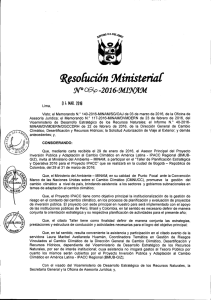 Resolución Ministerial N° 056-2016-MINAM