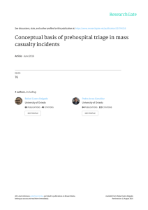 Conceptual basis of prehospital triage in mass casualty incidents