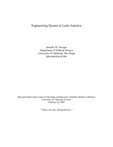Engineering Quotas in Latin America