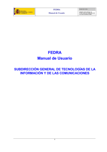 Manual de Usuario de FEDRA - Sede electrónica del Ministerio