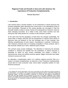 Regional Trade and Growth in Asia and Latin America