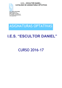 ASIGNATURAS OPTATIVAS Curso CURSO 2016