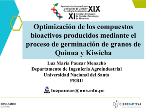 Compuestos bioactivos: quinua y kiwicha