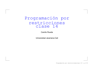 Programación por restricciones clase 14