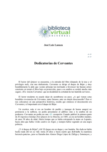 Dedicatorias de Cervantes - Biblioteca Virtual Universal