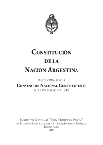 CONSTITUCIóN DE LA NACIóN ARGENTINA