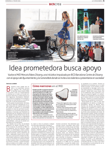 Idea prometedora busca apoyo - BCD Barcelona Centro de Diseño