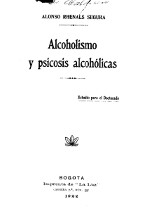 Alcoholismo y psicosis alcohólicas - Actividad Cultural del Banco de
