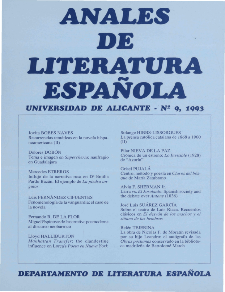 anales de literatura española Biblioteca Virtual Miguel de Cervantes