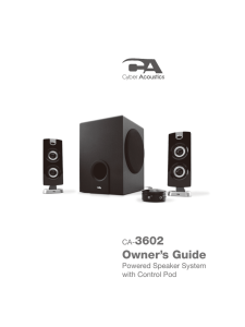 CA-3602 Owner`s Guide
