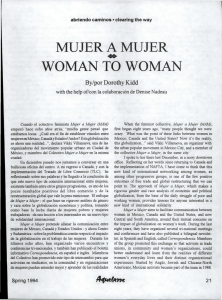 MUJER A MUJER WOMAN TO WOMAN