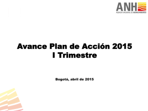 Avance Plan de Acción 30 de marzo de 2015