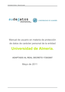 Manual de usuario - Universidad de Almería