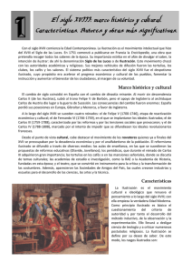 Literatura 1.- El siglo XVIII. marco histórico y cultural. Autores y