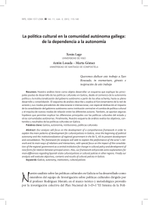 La política cultural en la comunidad autónoma gallega: de la