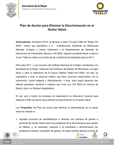 Plan de Acción para Eliminar la Discriminación en el Sector Salud