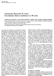 Aneurisma disecante de - Sociedad Argentina de Cardiología