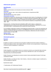 Información general - Instituto Nacional de Estadística de Bolivia