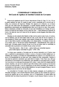 CURIOSIDAD Y MEDIACIÓN Del Lucio de Apuleyo al Anselmo